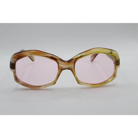 Mod 972 Beige Tortoise Frame Pink Lens Sunglasses - Picture 2 of 4